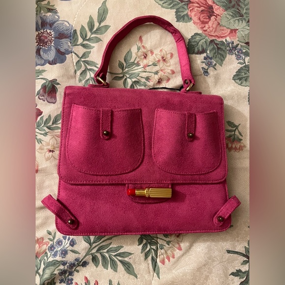 LuLu Guinness Suede Handbag - Picture 1 of 9